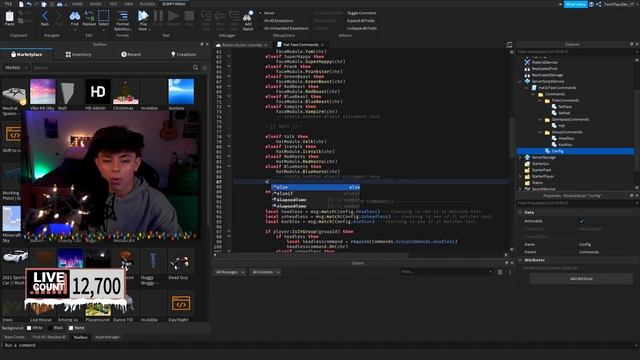 How To Make A HAT, FACE, HEADLESS & KORBLOX COMMAND In ROBLOX Studio! смотреть онлайн