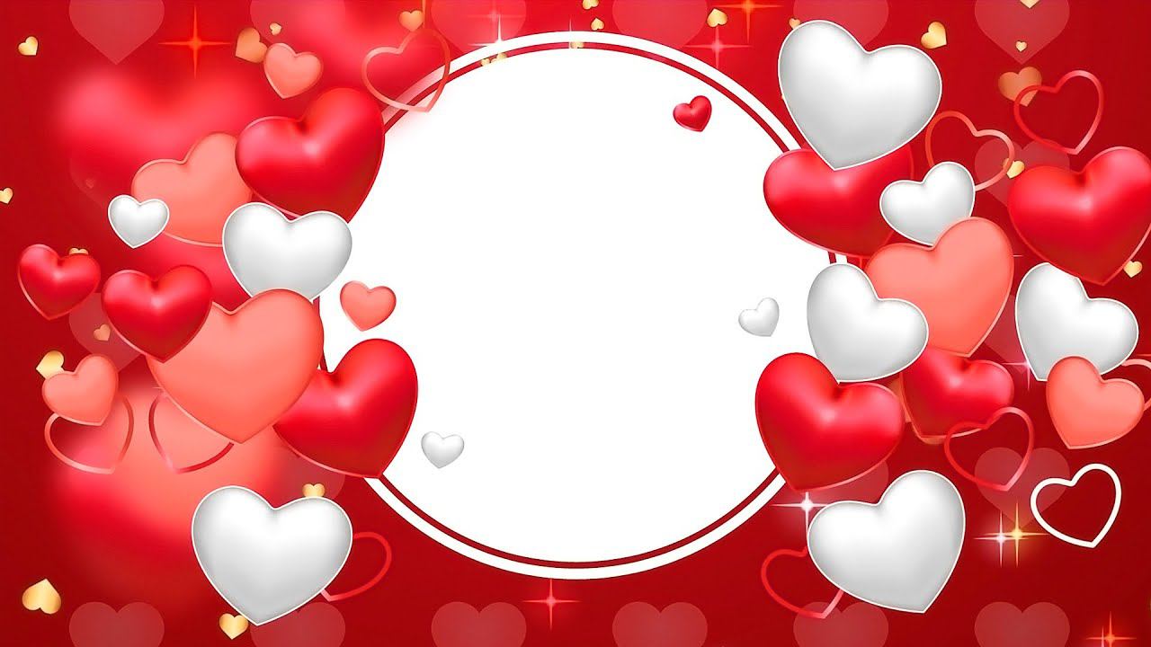 Футаж заставка. Красный фон с сердечками с местом для надписи | Бесплатные футажи для монтажа смотреть онлайн
