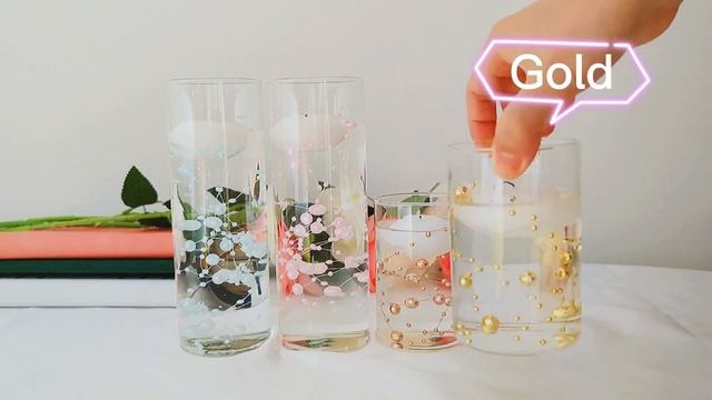 Gold Vase filler Pearl Beads For floating candles, table centerpieces, table decorations etc смотреть онлайн