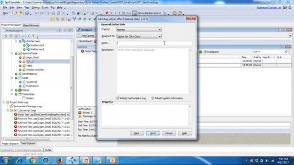 Test Complete|Jira|Zephyr|GIT Integration