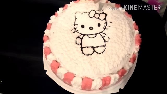 Торт "Хелло Китти" для девочки .как украсить торт кремом/ Наталья Торт Sweet stories смотреть онлайн
