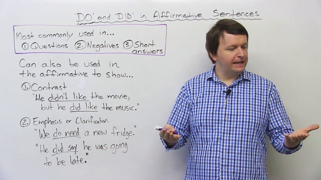 Grammar: Using DO and DID to make a strong point in English смотреть онлайн