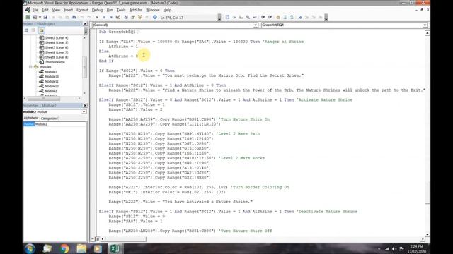 Microsoft Excel VBA code for Level 1 of Ranger Quest смотреть онлайн