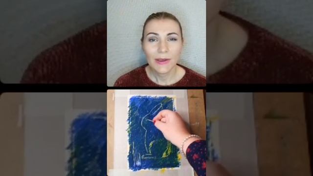 Техники "диатипия" и "сграффито" в масляной пастели смотреть онлайн