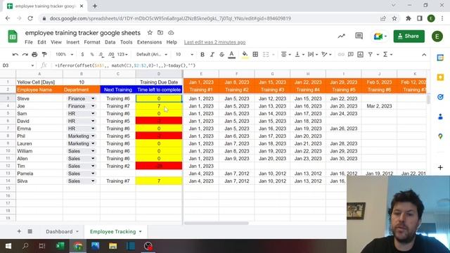 employee training tracker google sheets смотреть онлайн