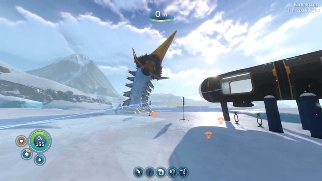 Ice Worm Doesn't Attack Thumper - Subnautica Below Zero смотреть онлайн