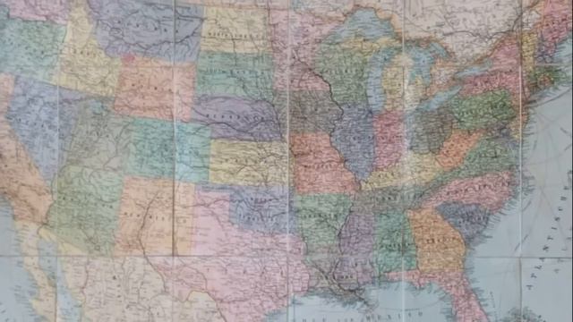 Старая карта Соединённых Штатов Северной Америки, Old map of the United States of North America смотреть онлайн