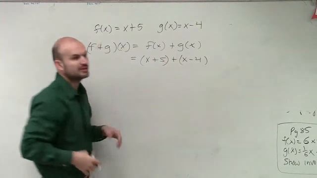 Algebra 2 - Addition of two linear functions, f(x) = x + 5; g(x) = x-4. Find (f+g)(x) смотреть онлайн
