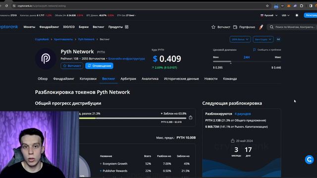 Криптовалюта. Альткоины 2024. Pyth Network прогноз. Токен PYTH или Chainlink что лучше купить?