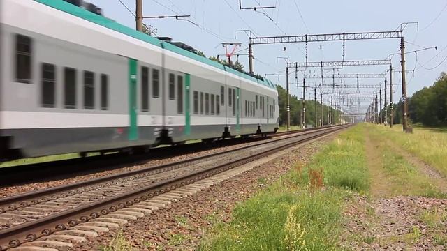 Stadler FLIRT ЭПм-008+ЭПм-010 (БЧ, ТЧ-9 Минск-Сев.) рейсом №727 Минск - Брест смотреть онлайн