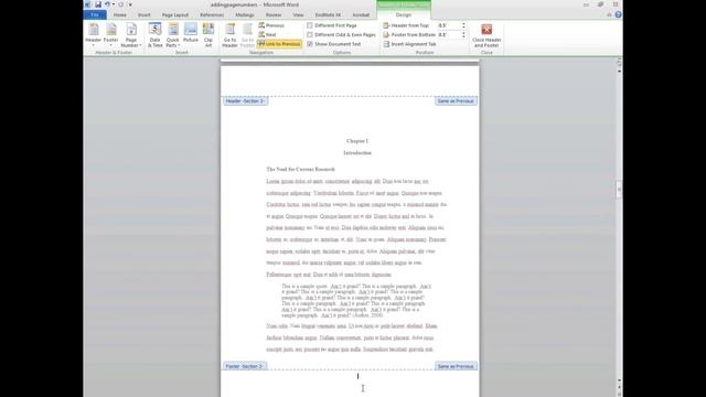 Word for Dissertations: Adding Page Numbers смотреть онлайн