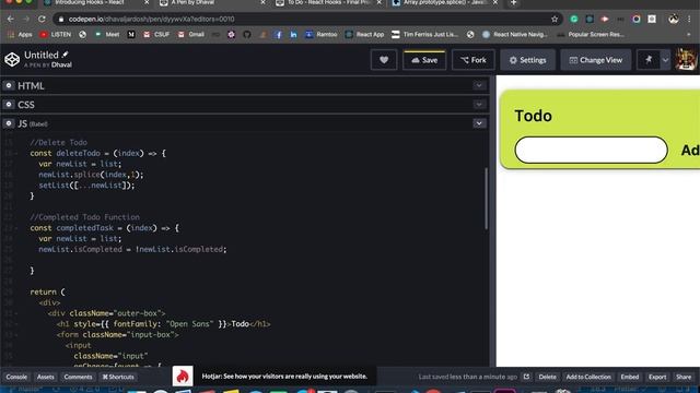 React Hooks - Todo Application - Is Completed Tasks смотреть онлайн