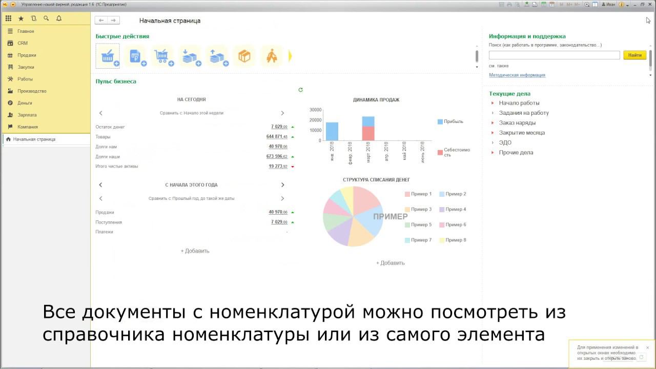 Все документы по контрагенту и по номенклатуре для УНФ 1.6 смотреть онлайн