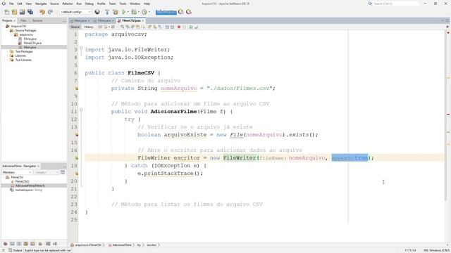 JAVA: Leitura e escrita de arquivos (.CSV) смотреть онлайн