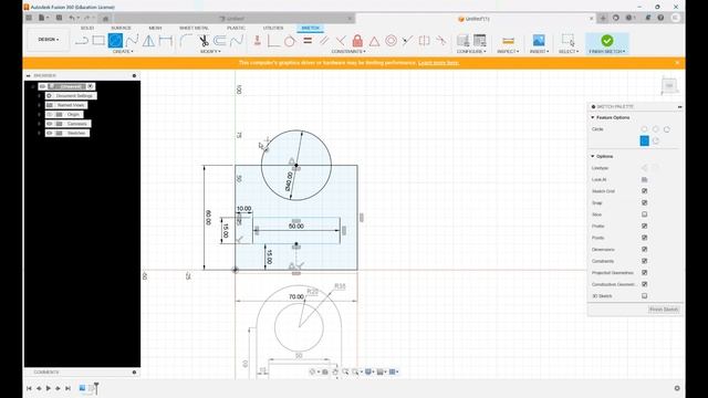 Simple 2D Sketch using Fusion 360 смотреть онлайн