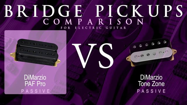 DiMarzio PAF PRO vs TONE ZONE - Passive Bridge Guitar Pickup Comparison Tone Demo смотреть онлайн