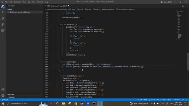 JavaScript DOM Project on Creating, Sorting and Searching a Table from fake API using Axios смотреть онлайн