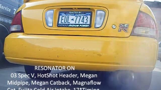 B15 Sentra SE-R Spec V Exhaust Note Comparison смотреть онлайн