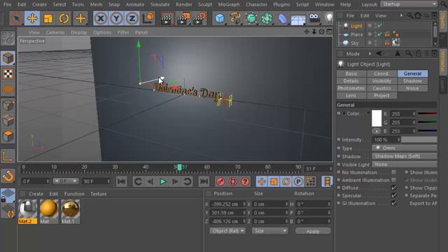 Cinema 4D Tutorial - Golden title animation for Valentine's Day смотреть онлайн