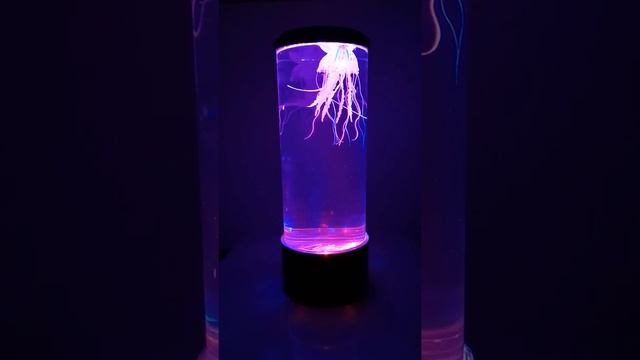 Светодиодный ночник "Медузы в аквариуме" Цилиндр 29 см Jellyfish Lamp USB смотреть онлайн