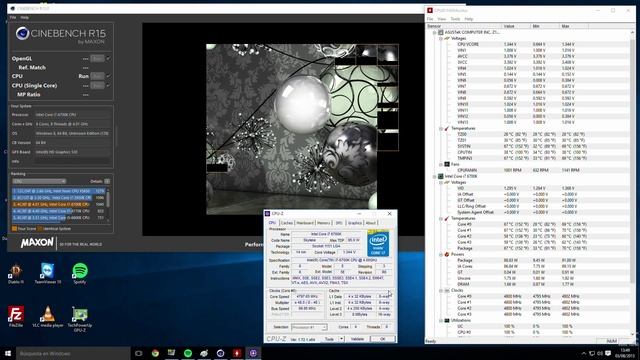 Ejecucion Cinebench R15 en Core i7-6700k a 4.8GHz - HispaZone.com смотреть онлайн