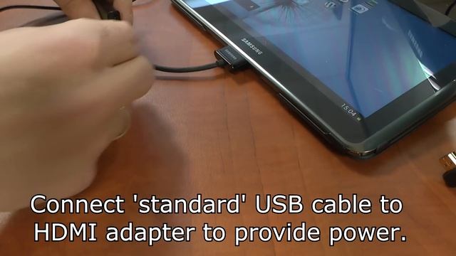 Connect a Samsung tablet to a monitor via a HDMI cable and the optional HDMI (HDTV) adapters смотреть онлайн