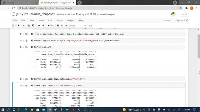 Pyspark, How to transpose single row column to multiple rows using coalesce and explode function. смотреть онлайн
