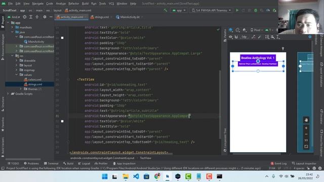 Membuat Aplikasi Android Scrolling Text dengan Kotlin - Android Studio смотреть онлайн
