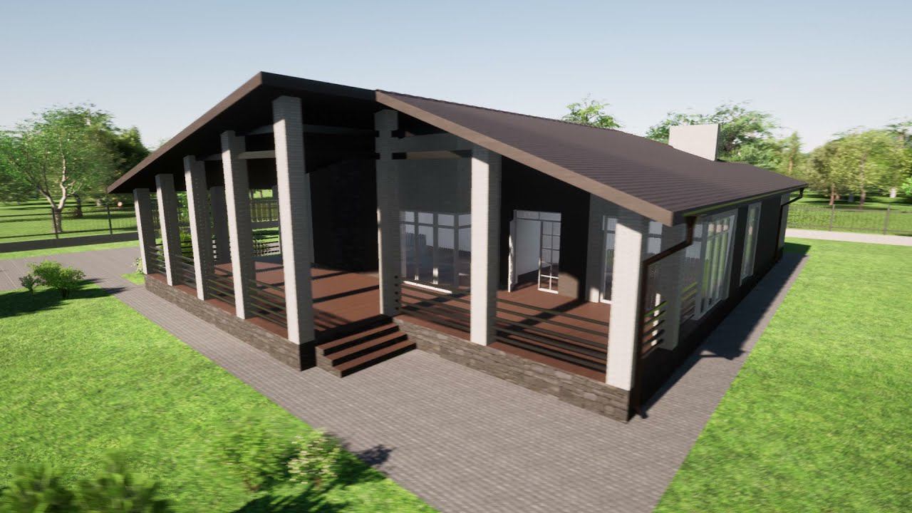 D-125 большой одноэтажный дом в Краснодаре от СК 