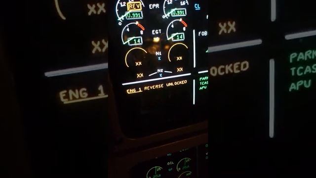Airbus, A320, ENG REVERSE Unlocked is a no dispatch message, for training purposes only. смотреть онлайн