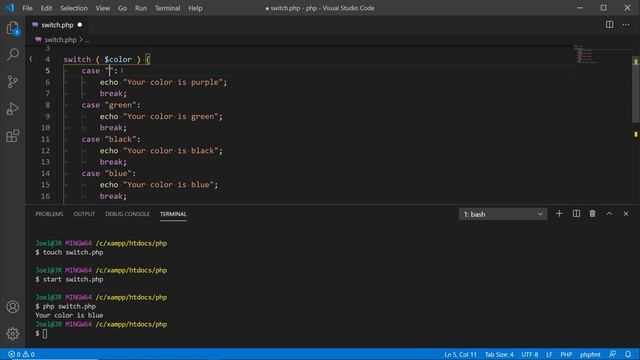 PHP Switch Statement Explained смотреть онлайн