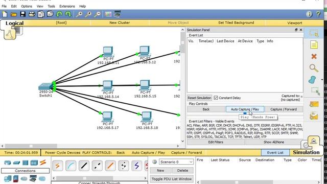 Creating Virtual LAN (VLAN) in packet tracer using GUI смотреть онлайн