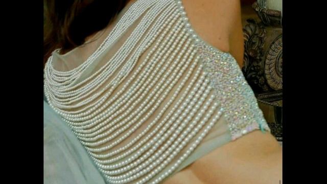 Unique Ways To Accessorise Your Saree,Blouse And Sleeves With Pearl accessory| Pearl Blouse Designs смотреть онлайн