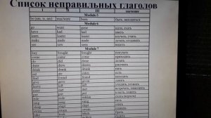 4 класс Зачем нужны неправильные глаголы?
