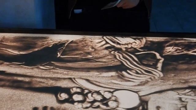 Sand Drawing - Рисование песком на стекле смотреть онлайн