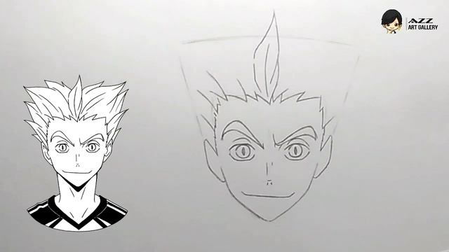 How to draw Bokuto from Haikyuu to the top смотреть онлайн