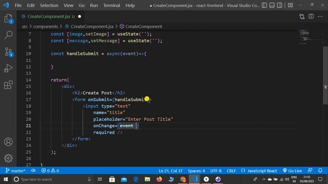 React Node JS Mongo Crud #2 - Integrate Create Post API in React JS and Set up Routes in React JS смотреть онлайн