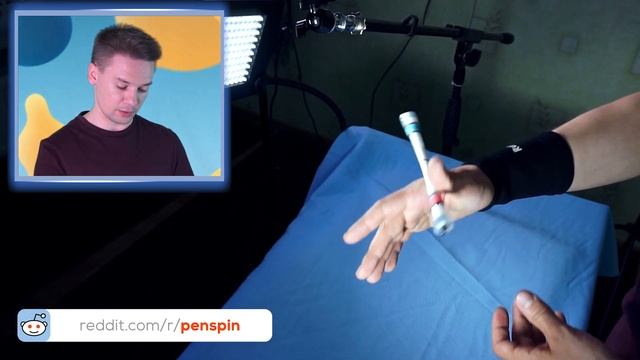 Extended ThumbAround Reverse / Pen Spinning trick tutorial смотреть онлайн