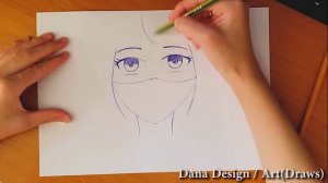 How to draw anime face | как нарисовать аниме лицо | как легко нарисовать