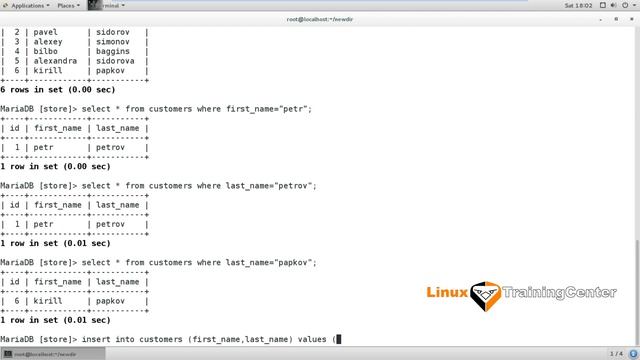 2.3 Базовые выражения Select, Delete, Where, From в MySQL | Linux для начинающих смотреть онлайн