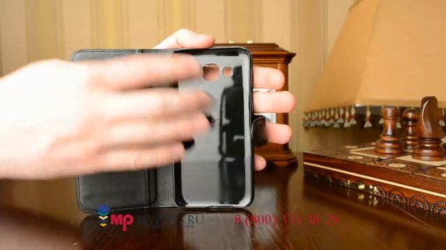 Фирменный чехол книжка из качественной импортной кожи с подставкой застёжкой и визитницей для Samsu смотреть онлайн