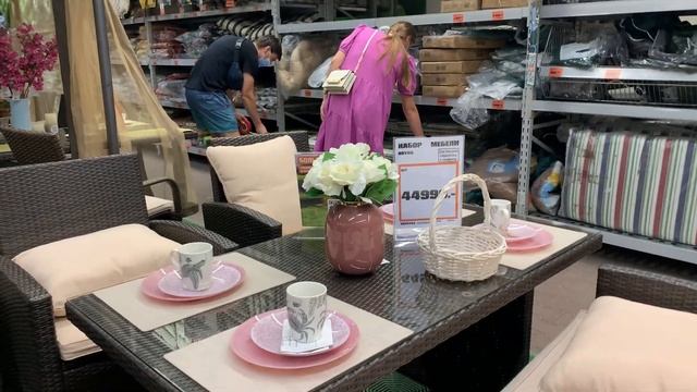 1163 OBI выбираем СТОЛ, ДИВАН и КАЧЕЛИ на ВЕРАНДУ / МЕБЕЛЬ/СЛОЖНЫЙ ВЫБОР / ПРИГЛЯДЕЛИ Влог