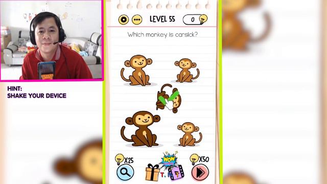 Aanswer Brain Test: Tricky puzzles level 51 - level 60 walkthrough with solutions смотреть онлайн