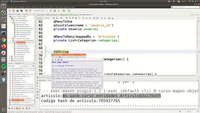 Clase 24 de Marzo del 2020: 2-Uso del método toString() смотреть онлайн