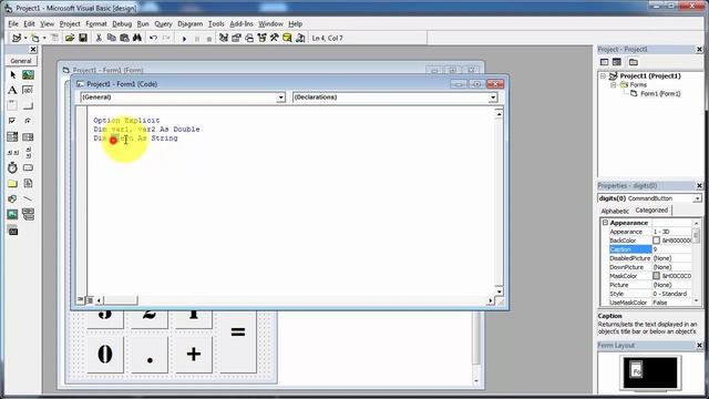 How to make a simple calculator in visual basic 6.0 | Calculator in visual basic -complete tutorial смотреть онлайн
