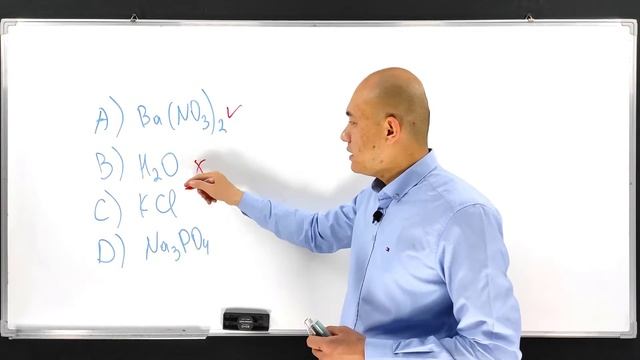 В каком соединении отсутствует ионная связь? A) Ba(NO3)2 B) Н2O C) КСl D) Na3PO4 смотреть онлайн
