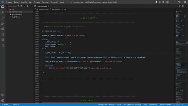 Projeto Mini E-commerce Oracle - Input | Output смотреть онлайн
