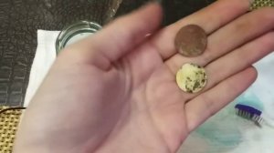 Чистка монет перекисью.