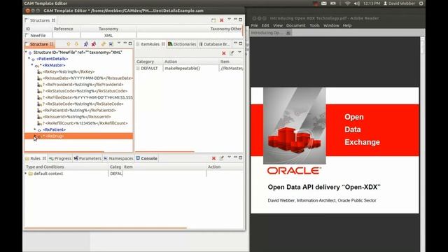 CAM Editor Open-XDX demonstration: SQL to XML file смотреть онлайн