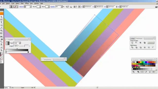 How to Create Diamond Shape Logo in Illustrator CS3 Part 2 смотреть онлайн